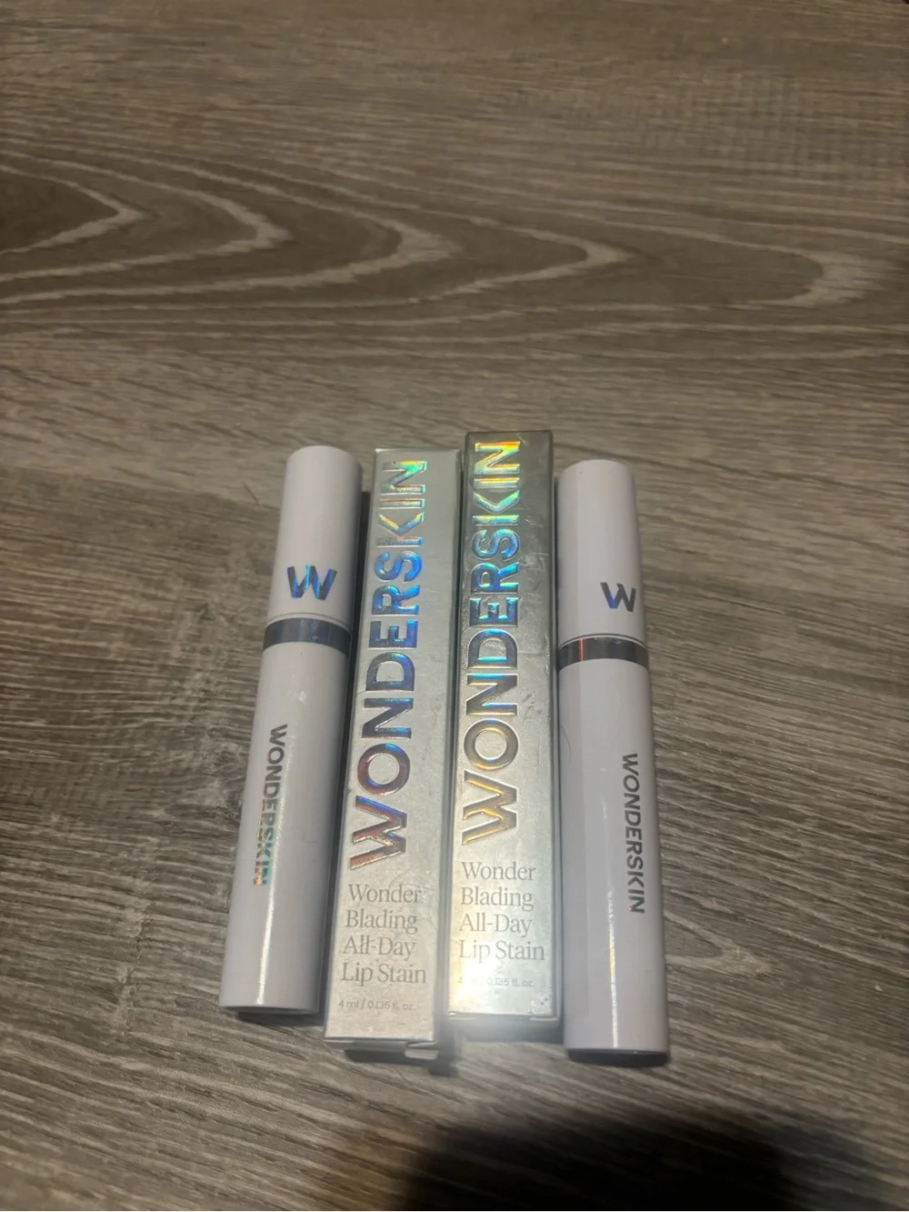 Wonderskin Wonder Blading Lip Stain Bundle | 4 Piece Bundle- 2 NIB, 2 no box